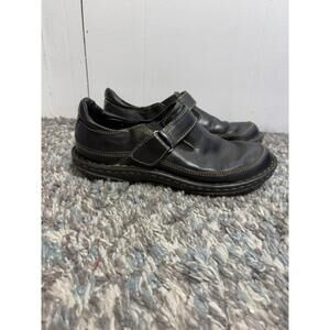 Born Shoes Womens 8.5 Honesty Flats Comfort Leather Adjustable Strap Black